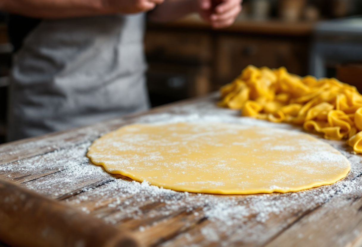 Tortelli alla lastra tipici dell'Emilia-Romagna