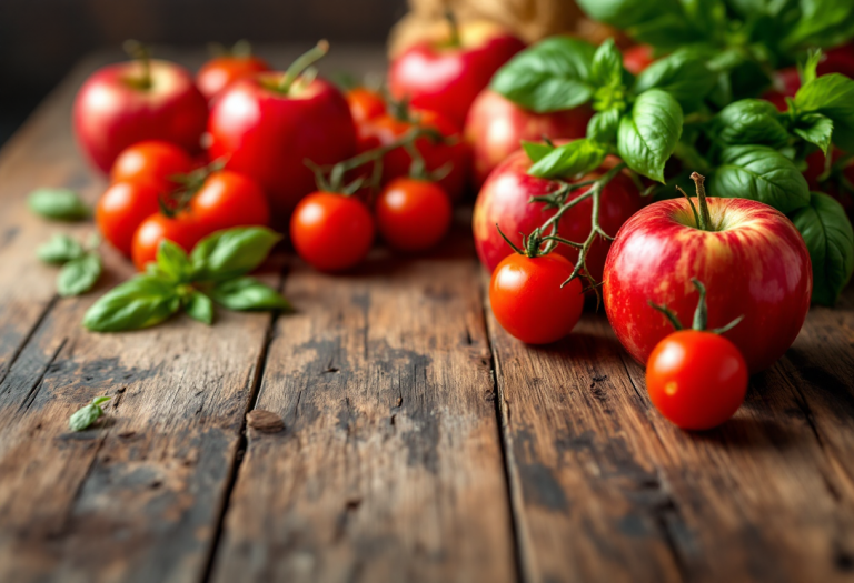 Frutta e verdura fresche per una dieta sana