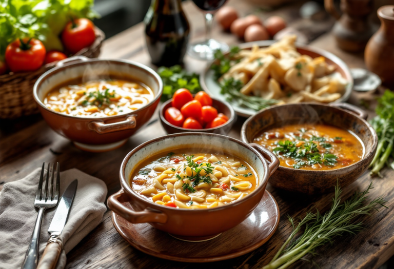 Piatto di bagna cauda con verdure fresche in Piemonte