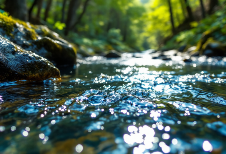 Acqua fresca in un bicchiere con limone e menta