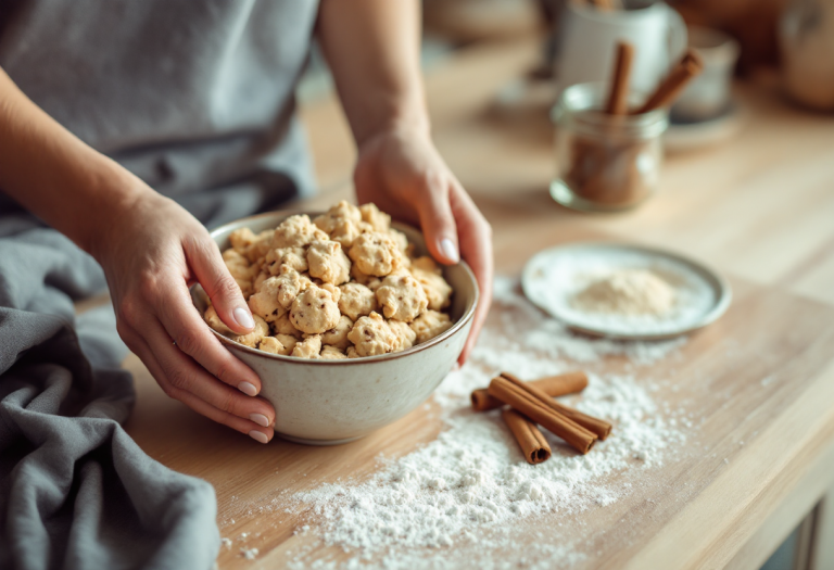 Biscotti con cannella decorati per le festività