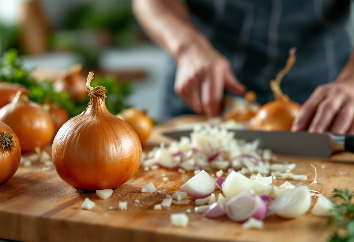 Cipolle ripiene con ingredienti freschi e salutari