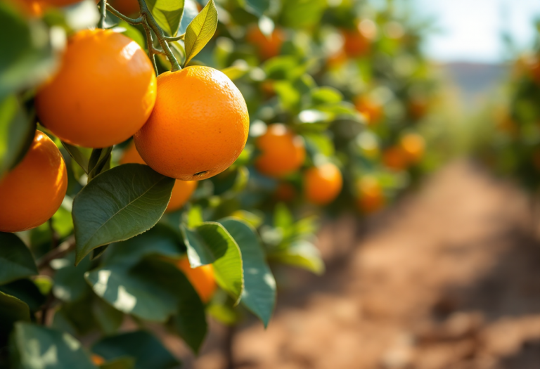 Clementine marocchine fresche in un mercato americano