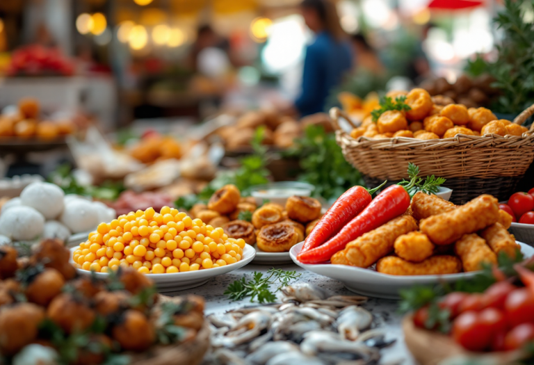 Piatto tipico della cucina siciliana con ingredienti freschi