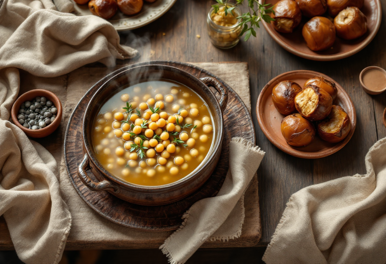 Piatto tipico della cucina viterbese con ingredienti freschi