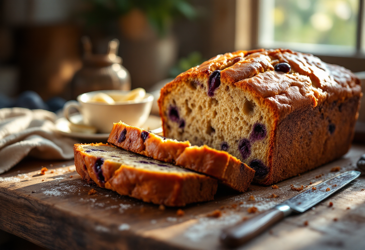 Banana bread con susine, dolce antispreco fatto in casa