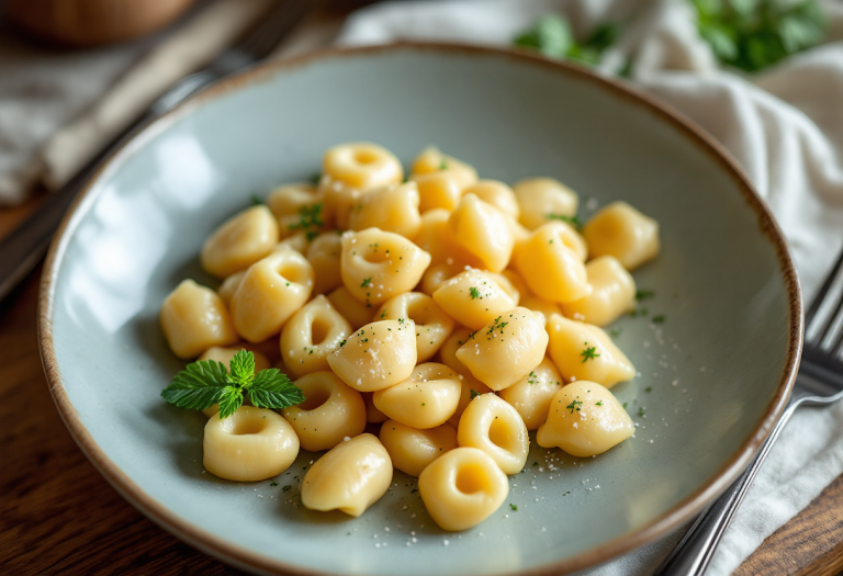 Gnocchi gourmet con zafferano d'Abruzzo e guanciale croccante