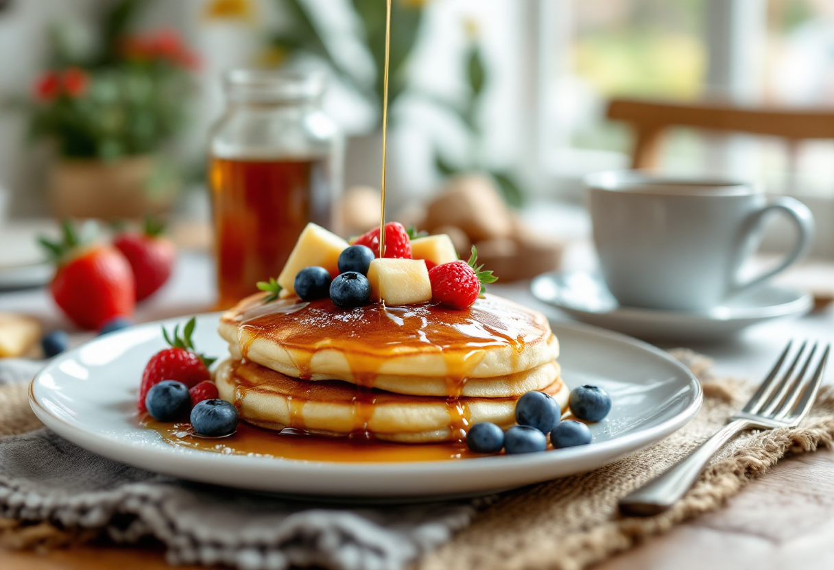 Bambini felici che fanno colazione insieme