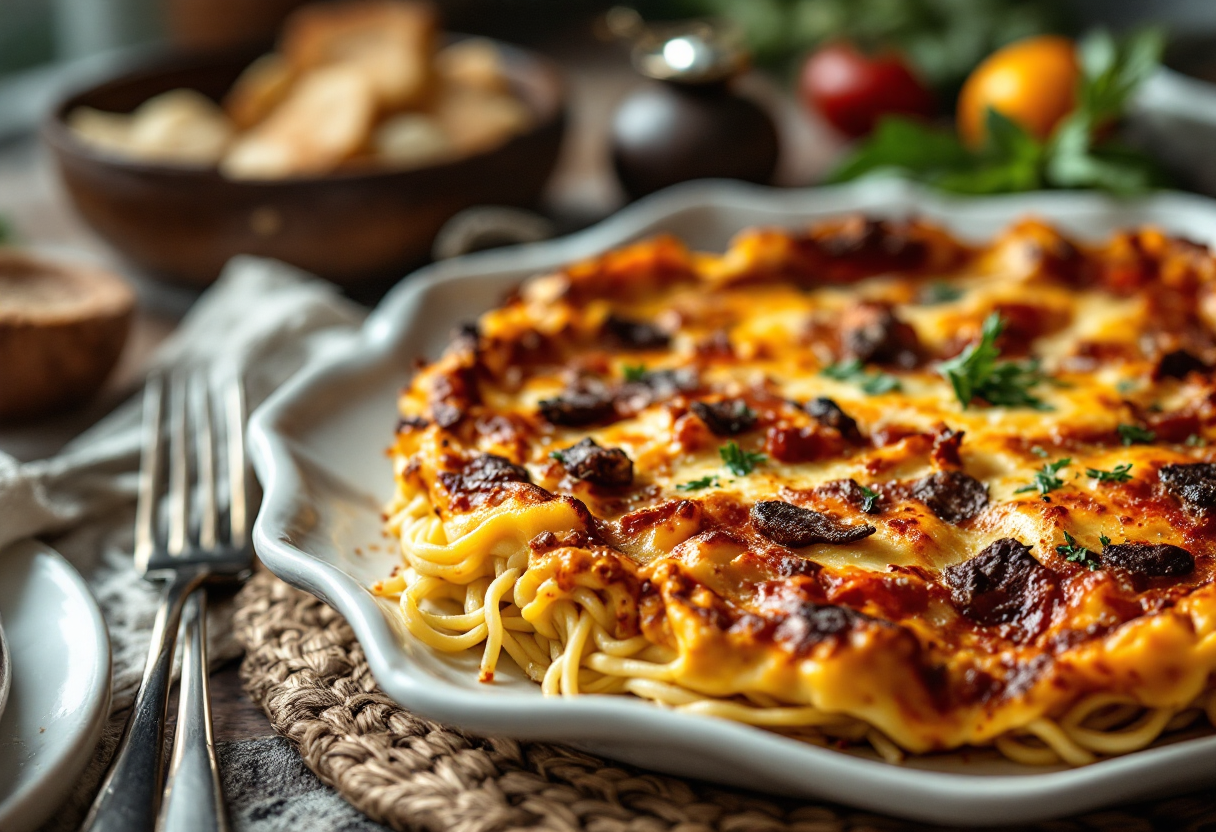 Deliziosa parmigiana di finocchi appena sfornata