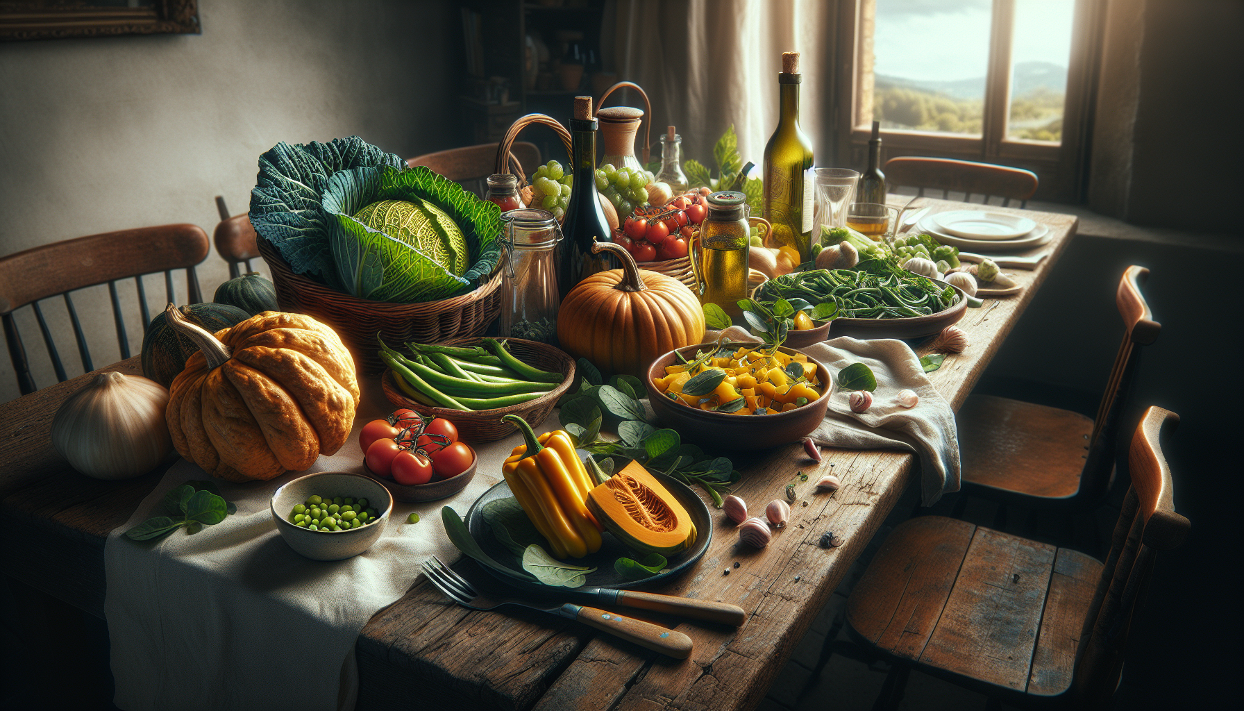 Piatto di ricette leggere della cucina ligure