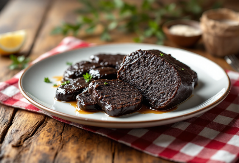 Black pudding, un tipico sanguinaccio britannico