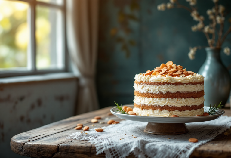 Torta diplomatica con strati di crema e pan di spagna