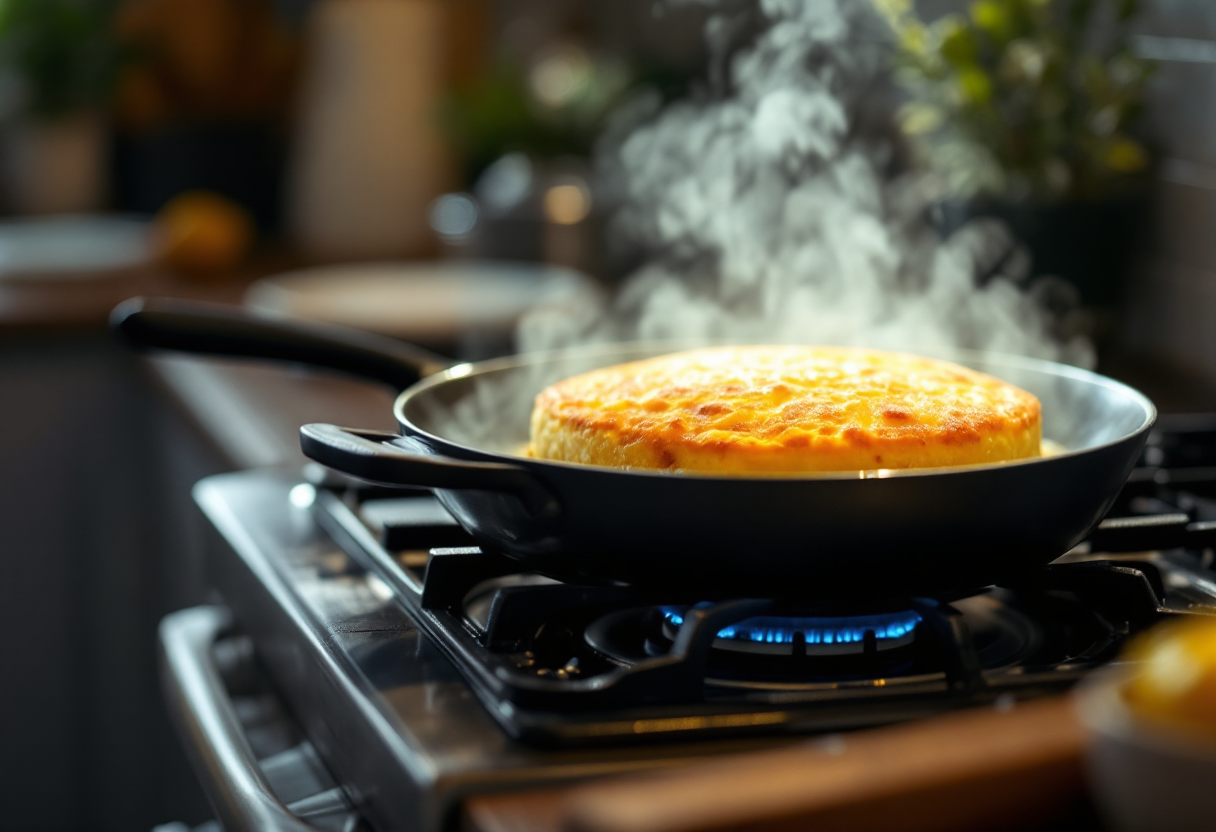 Torta in padella pronta da servire senza forno