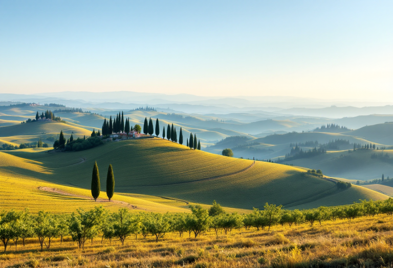 Vista panoramica dell'Adler Spa Resort Thermae in Toscana