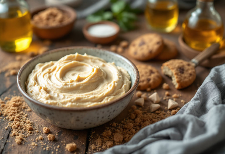 Biscotti vegani senza uova, burro e latte su un piatto