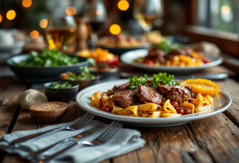 Piatto tipico della braceria F.lli Mei con carne grigliata