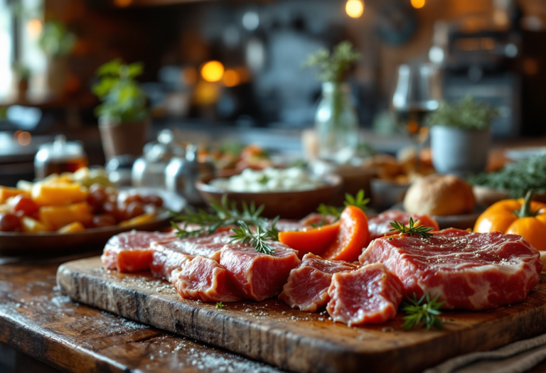 Piatto gourmet della braceria F.lli Mei con carne e contorni