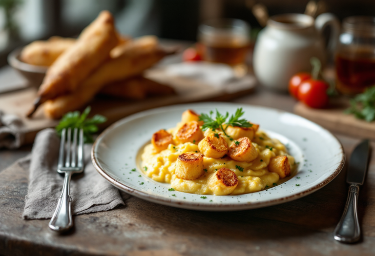 Canestrelli gratinati serviti in un piatto elegante