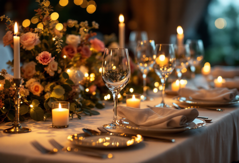 Coppia che cena romanticamente a casa per San Valentino