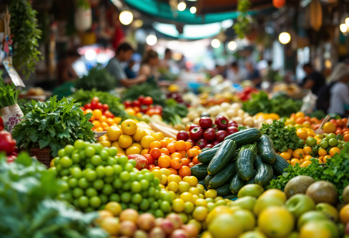 Piatto di cibo green con ingredienti freschi e naturali