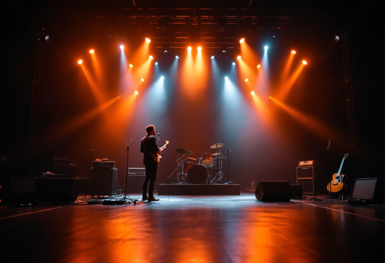 Damiano David durante una performance con i Maneskin