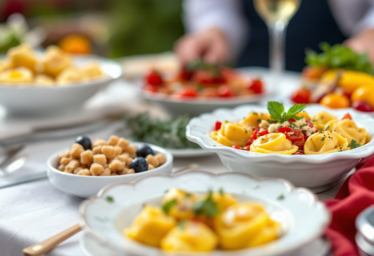 Piatti tipici del Carnevale italiano con dolci e fritti