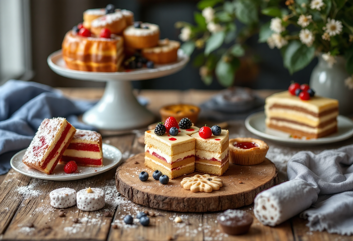 Immagine dei dolci tipici italiani presentati nel nuovo show