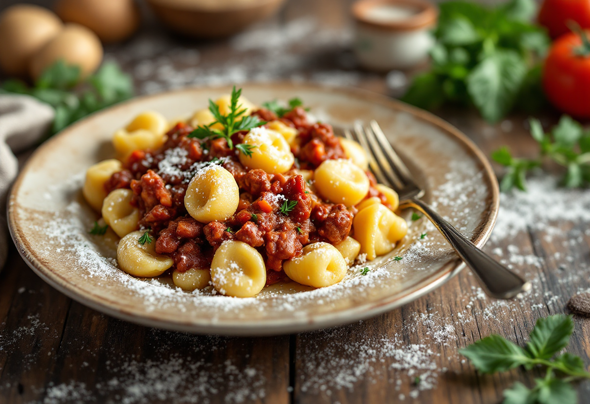 Deliziosi gnocchi di patate con ragù di cinghiale