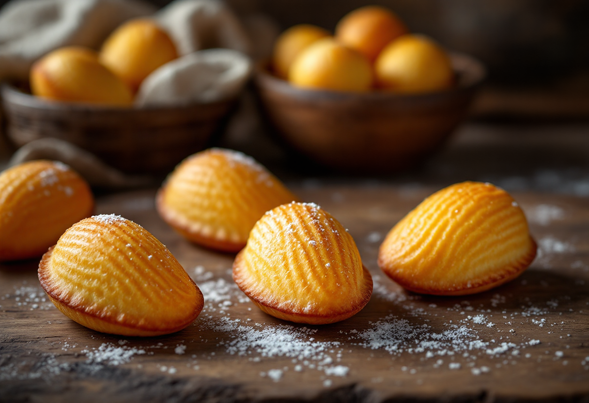 Deliziose madeleine francesi appena sfornate