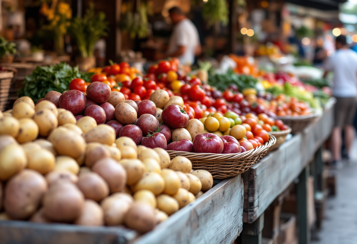 Mercatale di Arezzo con prodotti tipici e locali