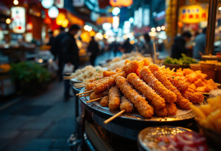 Delizioso street food di Osaka in vista dell'Expo 2025