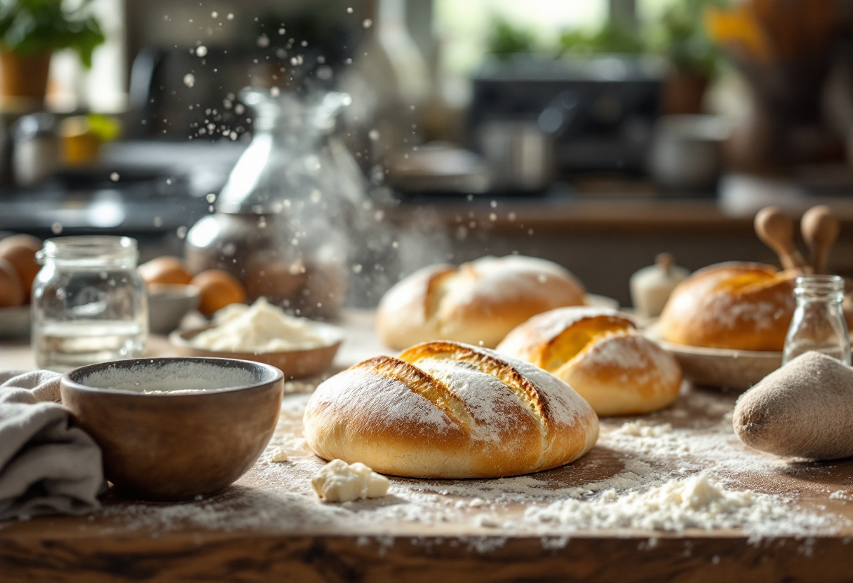 Immagine di pane appena sfornato secondo la ricetta della nonna