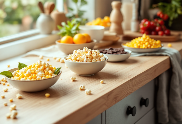 Pop corn al cioccolato preparati in casa