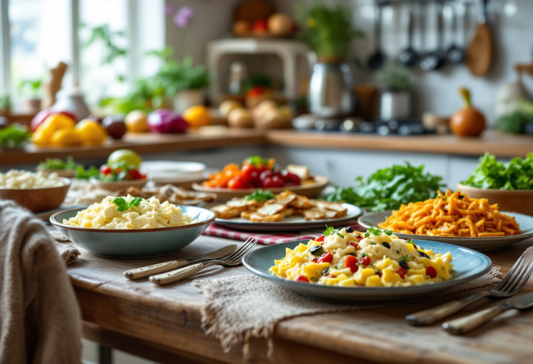 Piatto colorato di ricette per bambini con Gorgonzola DOP