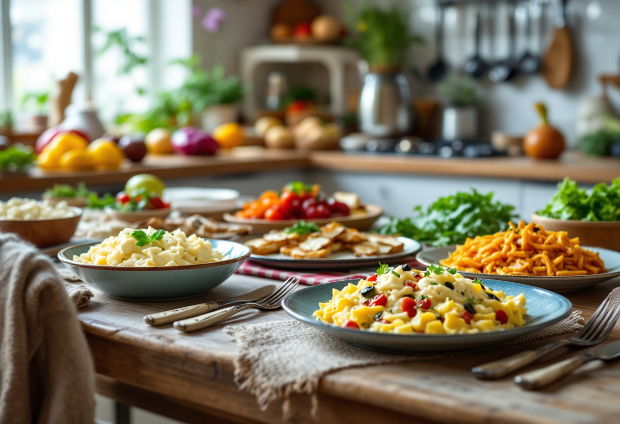 Piatto colorato di ricette per bambini con Gorgonzola DOP