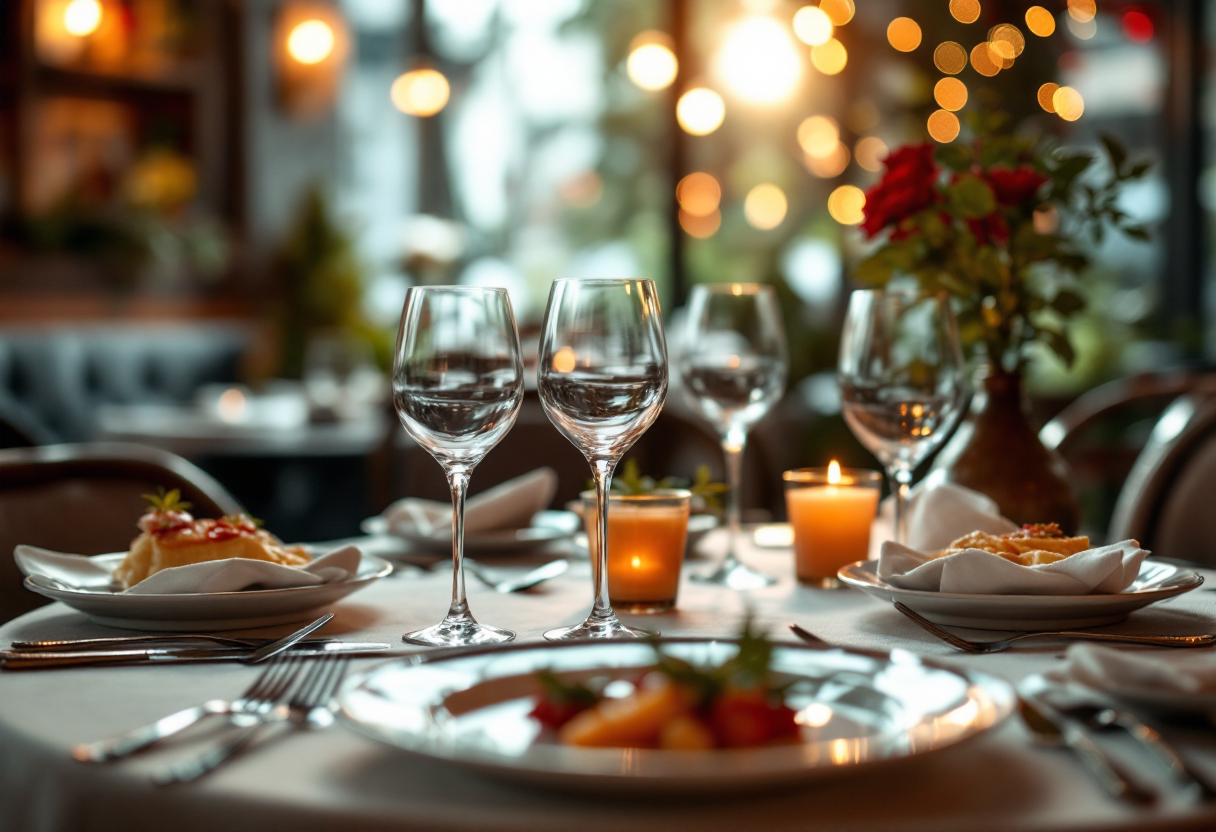 Coppia romantica a cena per San Valentino alla Trattoria Da Tania