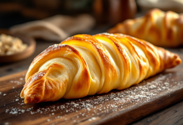 Sfogliatella riccia, dolce tipico di Napoli con crema