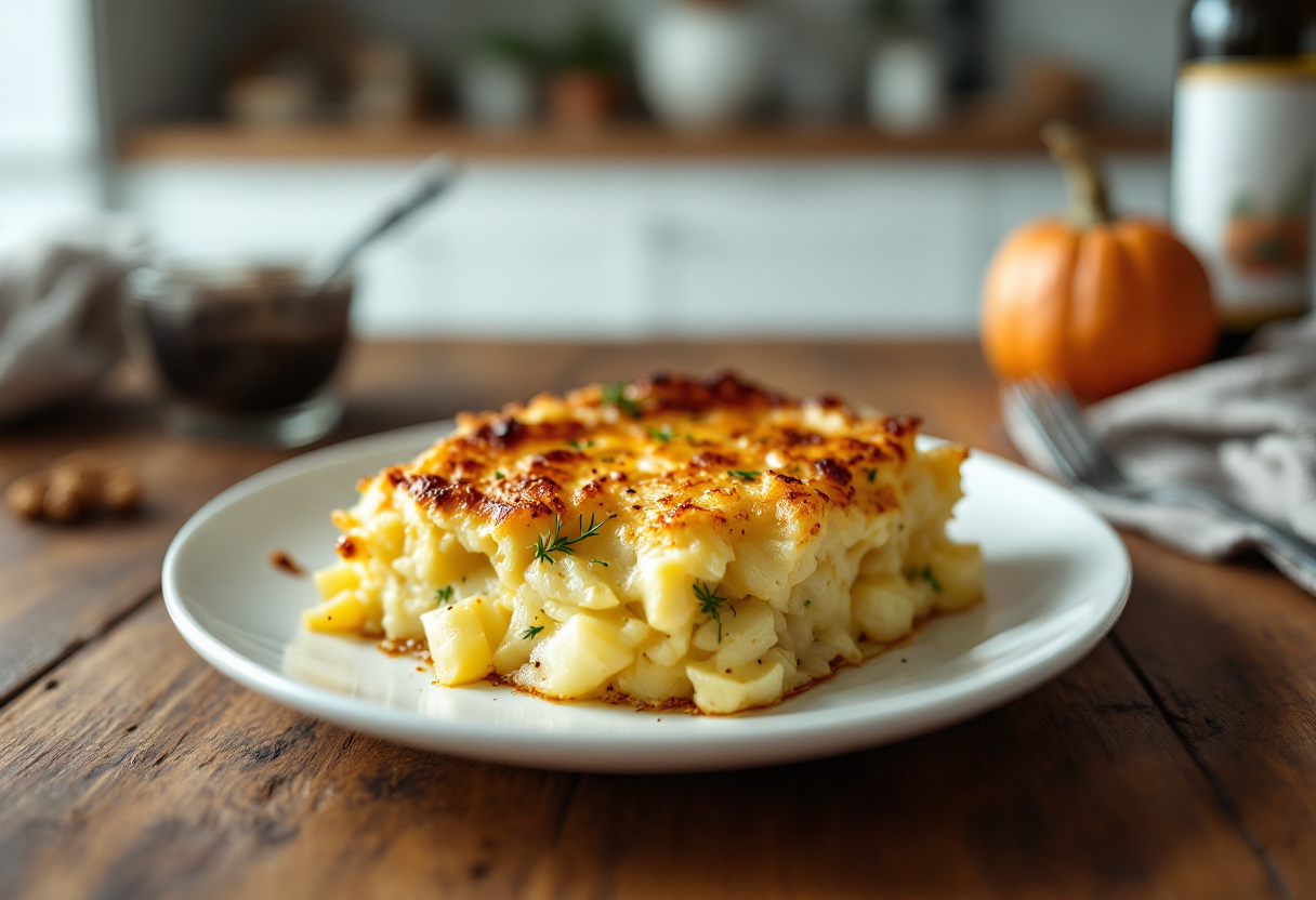 Sformato di finocchi e patate sano e gustoso