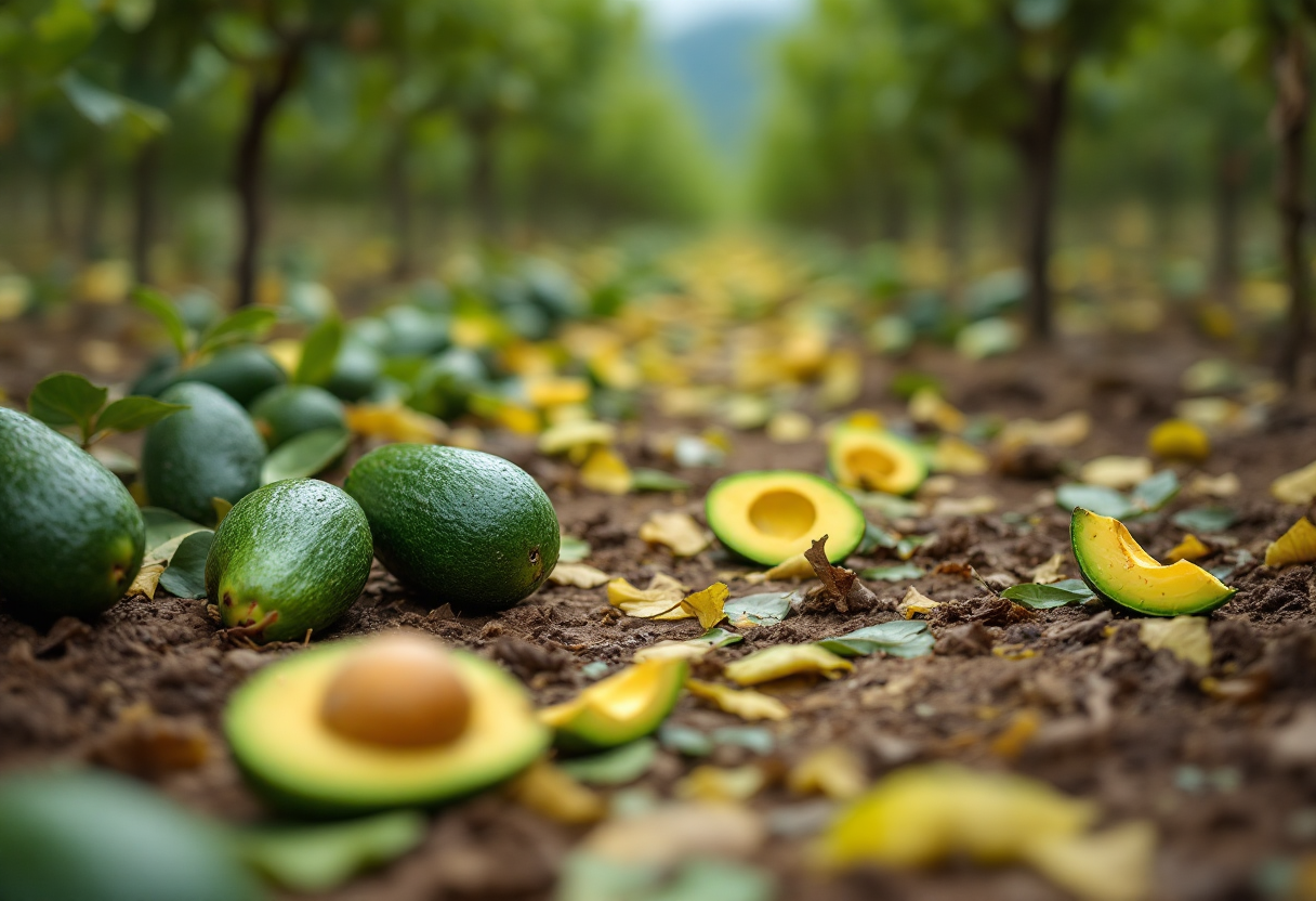 Coltivazioni di avocado danneggiate dalla tempesta Dorothea