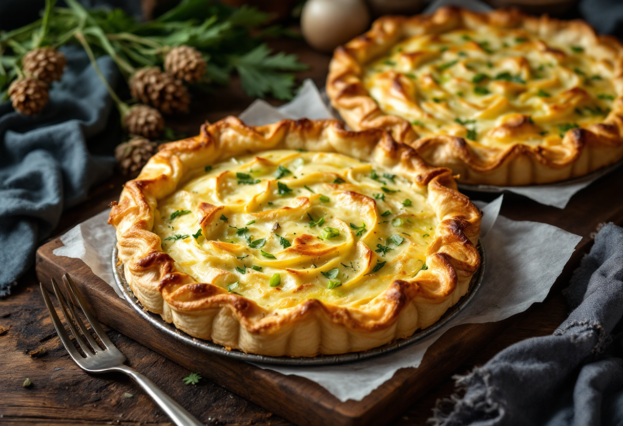 Torta salata di porri con tre varianti gustose