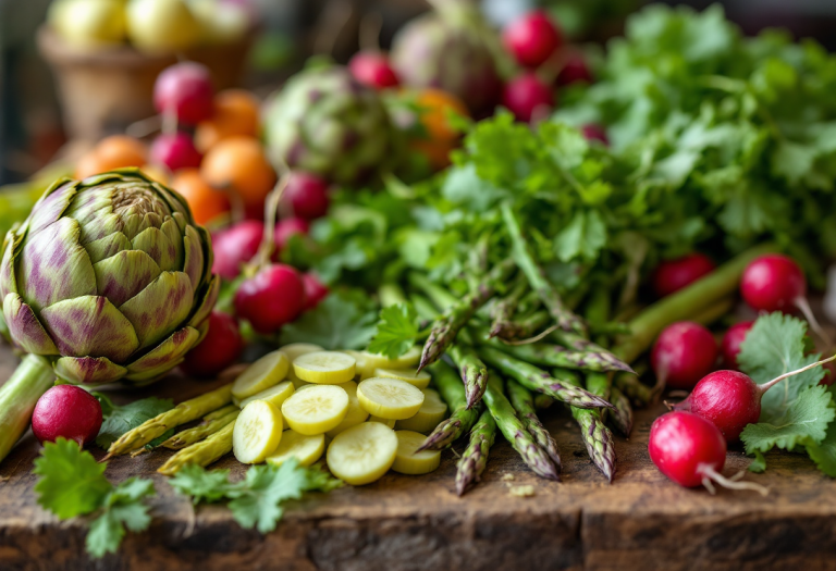 Scarti di verdure fresche pronte per essere cucinati