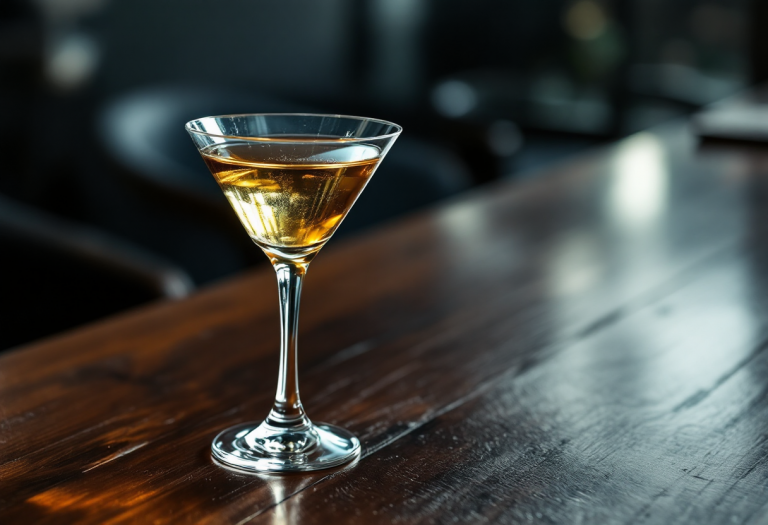 Cocktail Martini reinterpretato con ingredienti unici