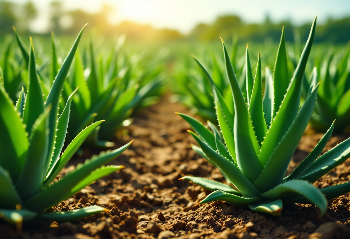 Immagine di aloe vera utilizzata per carne coltivata