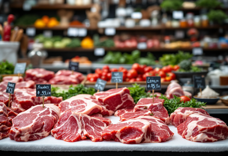 Varietà di carni magre per una dieta sana