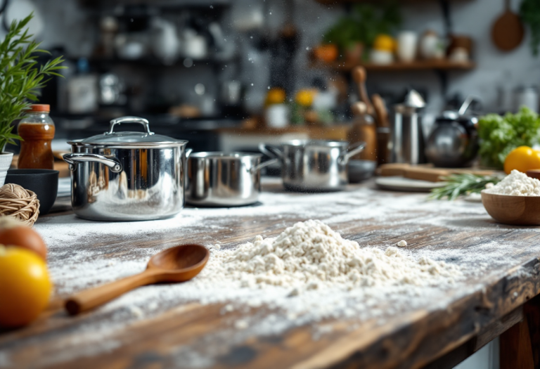 Immagine di un piatto gourmet preparato durante un corso di cucina