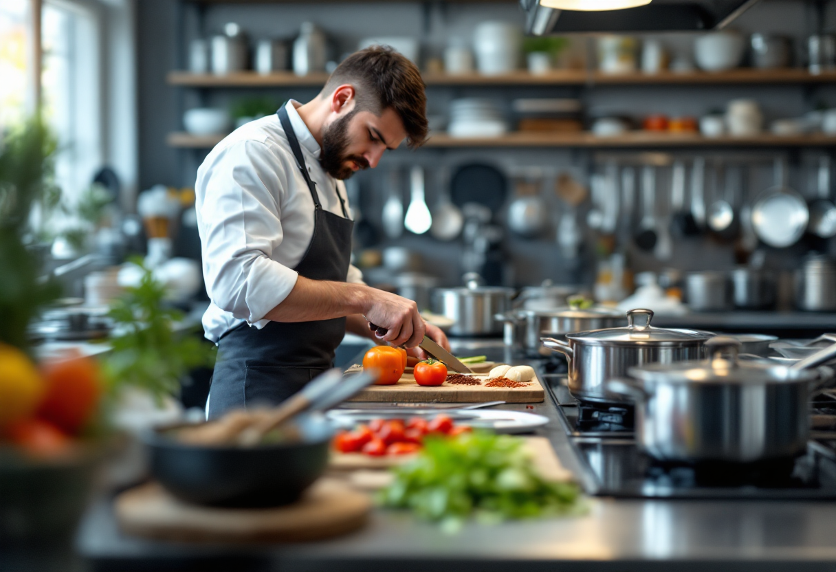 Immagine di donne chef che affrontano il gender gap