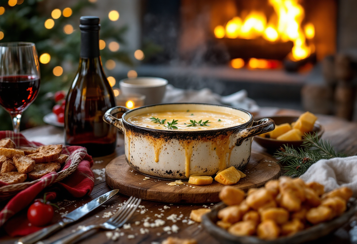 Fonduta di Grana Padano servita in una ciotola calda