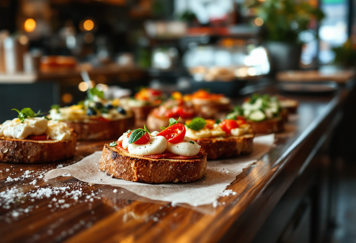 Deliziosi toast tipici di Milano con ingredienti freschi