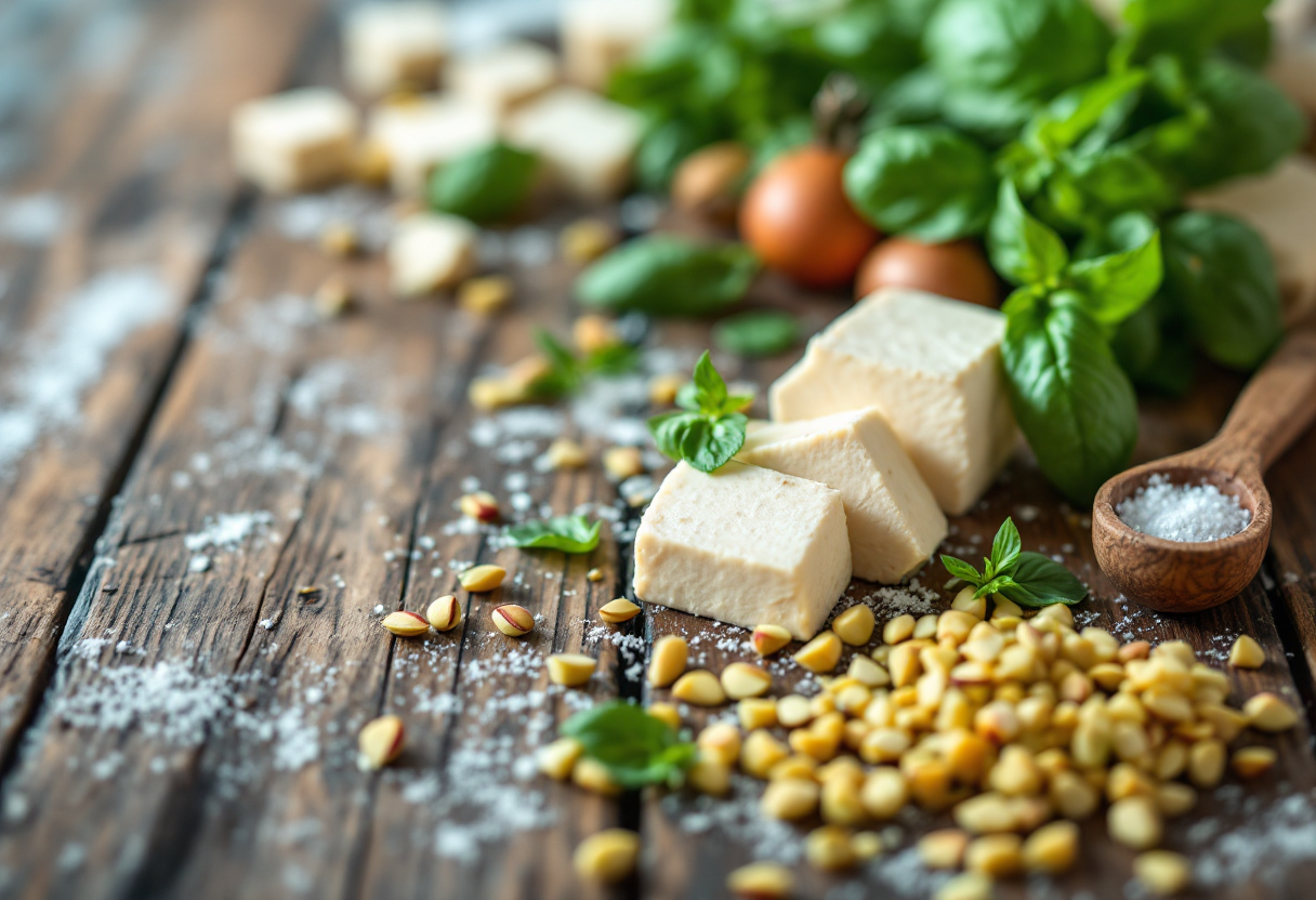 Involtini di tofu ripieni di pistacchi e spezie