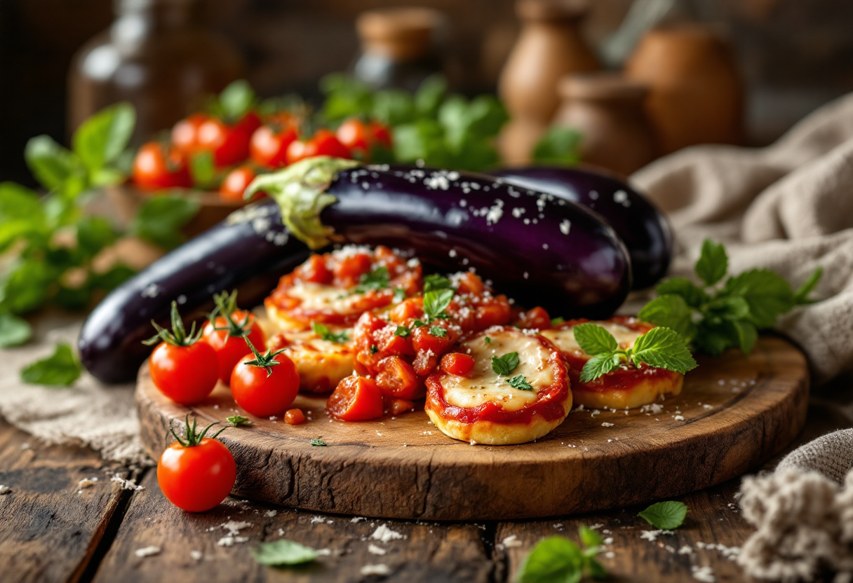 Deliziosi panzerotti alla parmigiana appena sfornati